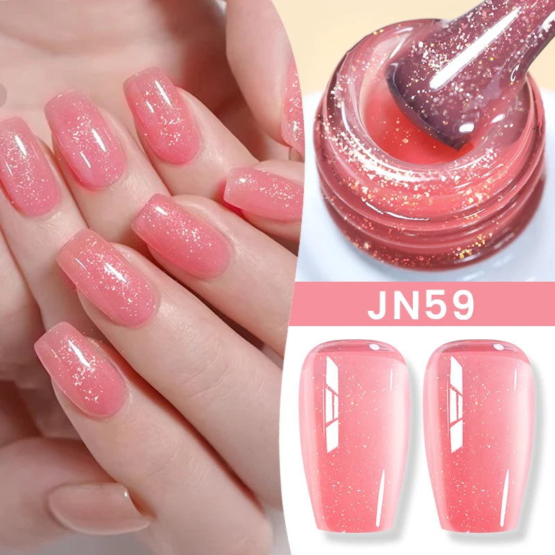 10Ml Milky Jelly White Gel Nail Polish Jelly Nude Color Long Lasting Full Cover Soak off UV LED Gel Varnish Manicure