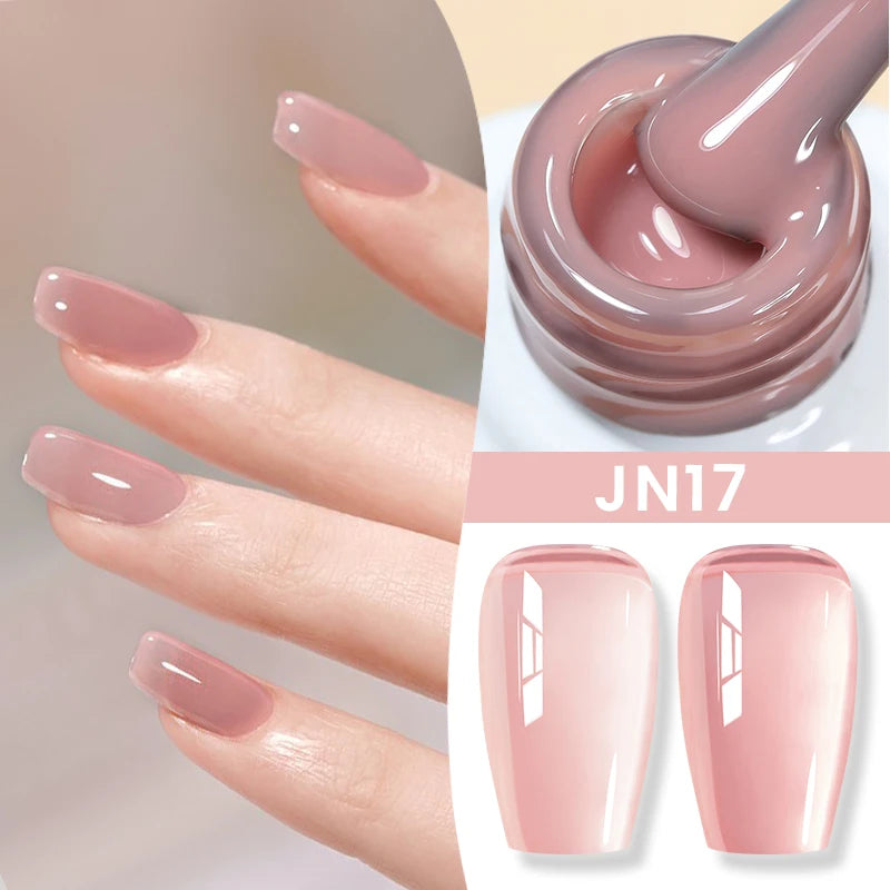 10Ml Milky Jelly White Gel Nail Polish Jelly Nude Color Long Lasting Full Cover Soak off UV LED Gel Varnish Manicure