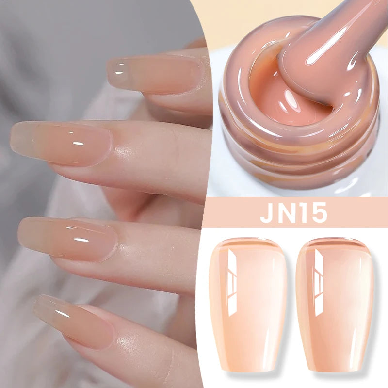 10Ml Milky Jelly White Gel Nail Polish Jelly Nude Color Long Lasting Full Cover Soak off UV LED Gel Varnish Manicure