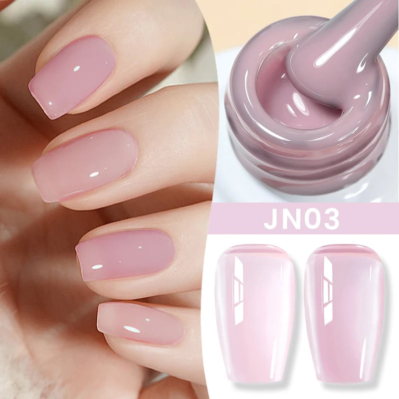 10Ml Milky Jelly White Gel Nail Polish Jelly Nude Color Long Lasting Full Cover Soak off UV LED Gel Varnish Manicure