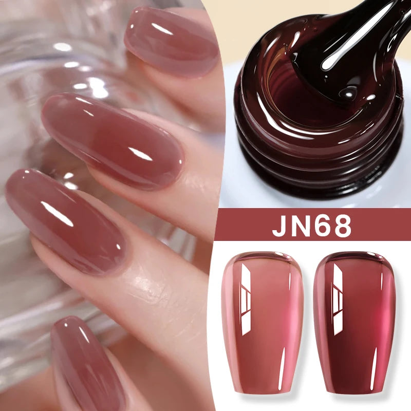 10Ml Milky Jelly White Gel Nail Polish Jelly Nude Color Long Lasting Full Cover Soak off UV LED Gel Varnish Manicure