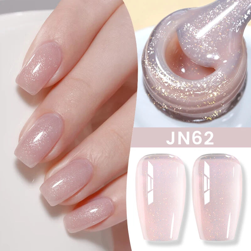 10Ml Milky Jelly White Gel Nail Polish Jelly Nude Color Long Lasting Full Cover Soak off UV LED Gel Varnish Manicure