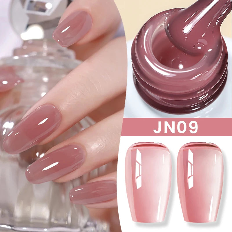 10Ml Milky Jelly White Gel Nail Polish Jelly Nude Color Long Lasting Full Cover Soak off UV LED Gel Varnish Manicure