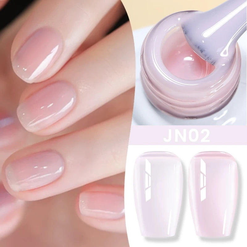 10Ml Milky Jelly White Gel Nail Polish Jelly Nude Color Long Lasting Full Cover Soak off UV LED Gel Varnish Manicure