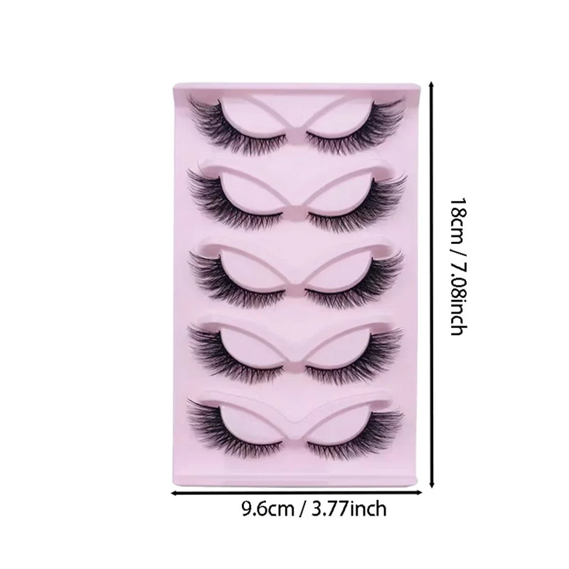 5 Pairs Lashes Eyelashes Extension Cluster, Faux Mink Long Full Look Eye Bottom