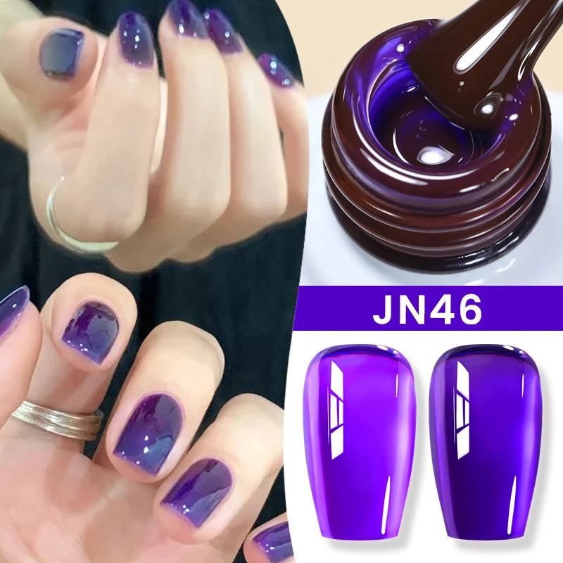10Ml Milky Jelly White Gel Nail Polish Jelly Nude Color Long Lasting Full Cover Soak off UV LED Gel Varnish Manicure