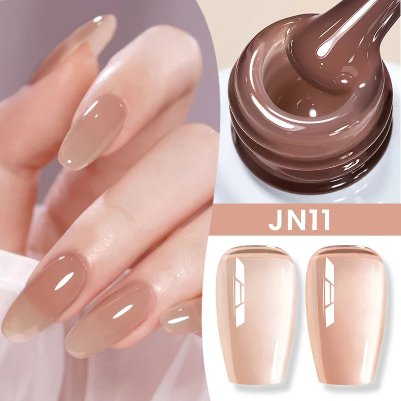 10Ml Milky Jelly White Gel Nail Polish Jelly Nude Color Long Lasting Full Cover Soak off UV LED Gel Varnish Manicure