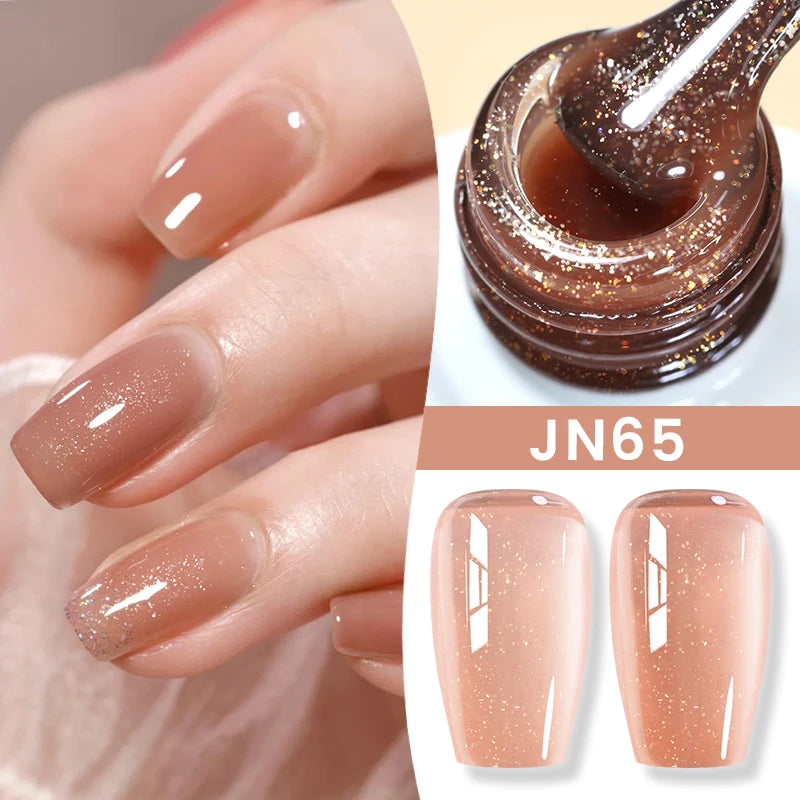 10Ml Milky Jelly White Gel Nail Polish Jelly Nude Color Long Lasting Full Cover Soak off UV LED Gel Varnish Manicure