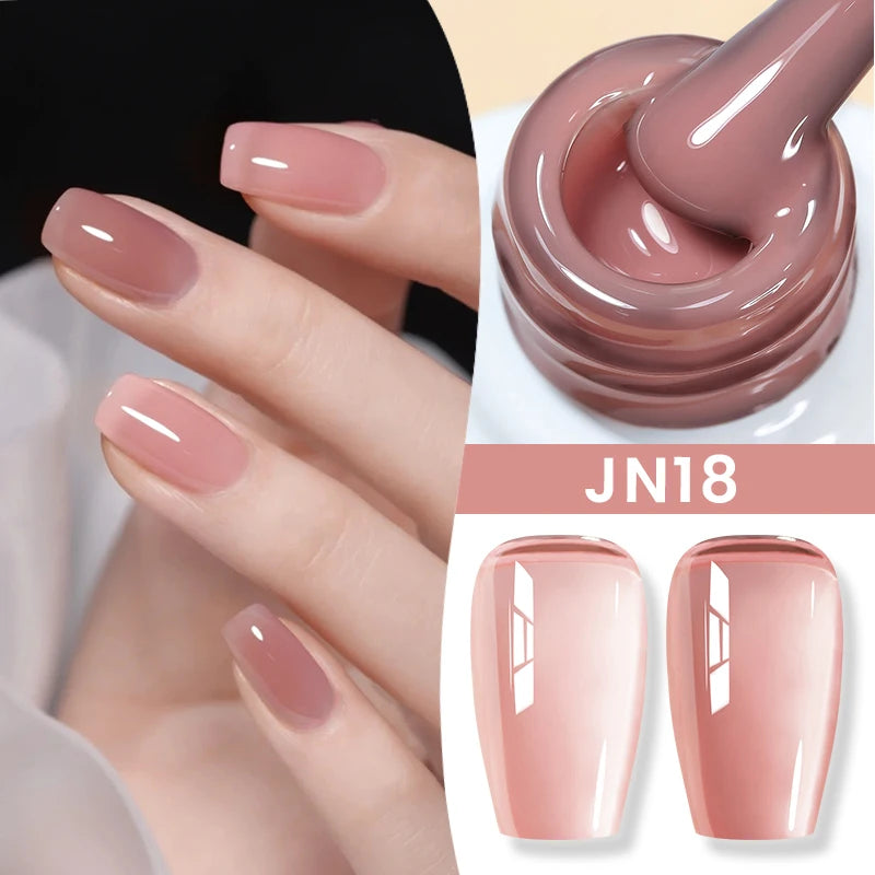 10Ml Milky Jelly White Gel Nail Polish Jelly Nude Color Long Lasting Full Cover Soak off UV LED Gel Varnish Manicure