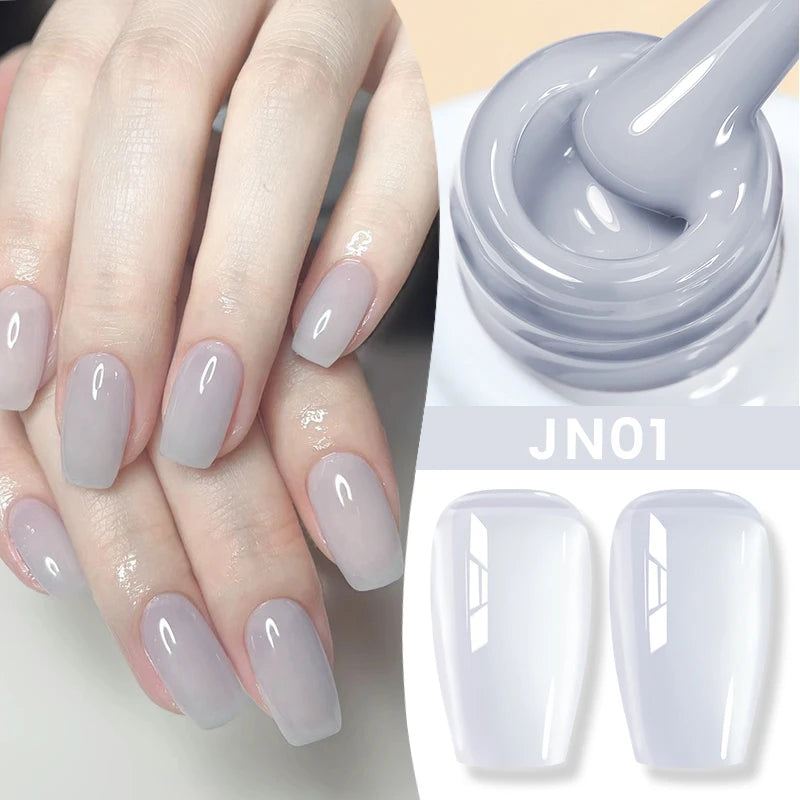 10Ml Milky Jelly White Gel Nail Polish Jelly Nude Color Long Lasting Full Cover Soak off UV LED Gel Varnish Manicure