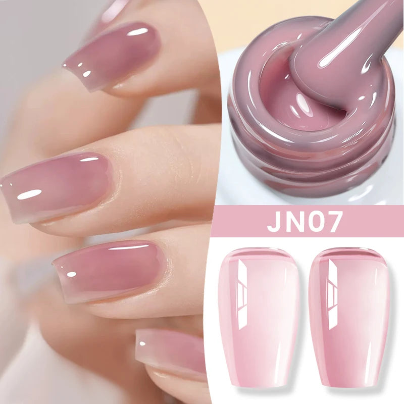 10Ml Milky Jelly White Gel Nail Polish Jelly Nude Color Long Lasting Full Cover Soak off UV LED Gel Varnish Manicure