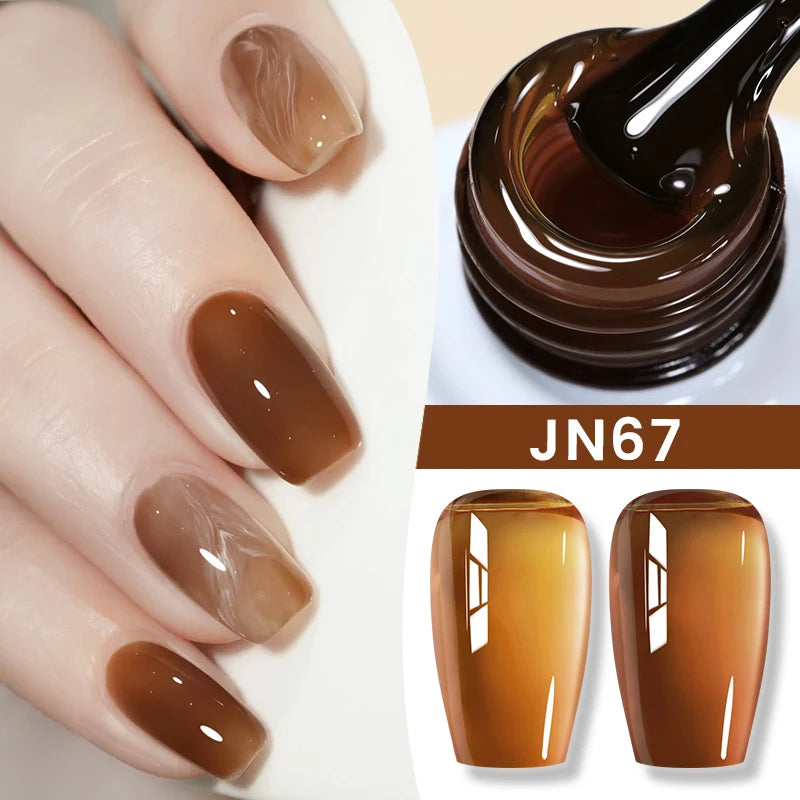 10Ml Milky Jelly White Gel Nail Polish Jelly Nude Color Long Lasting Full Cover Soak off UV LED Gel Varnish Manicure