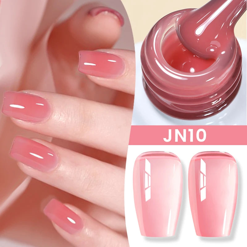 10Ml Milky Jelly White Gel Nail Polish Jelly Nude Color Long Lasting Full Cover Soak off UV LED Gel Varnish Manicure