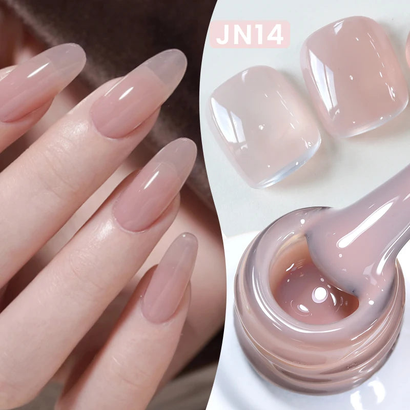10Ml Milky Jelly White Gel Nail Polish Jelly Nude Color Long Lasting Full Cover Soak off UV LED Gel Varnish Manicure