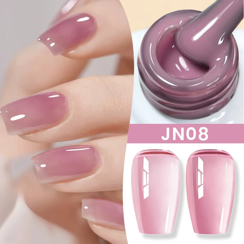 10Ml Milky Jelly White Gel Nail Polish Jelly Nude Color Long Lasting Full Cover Soak off UV LED Gel Varnish Manicure