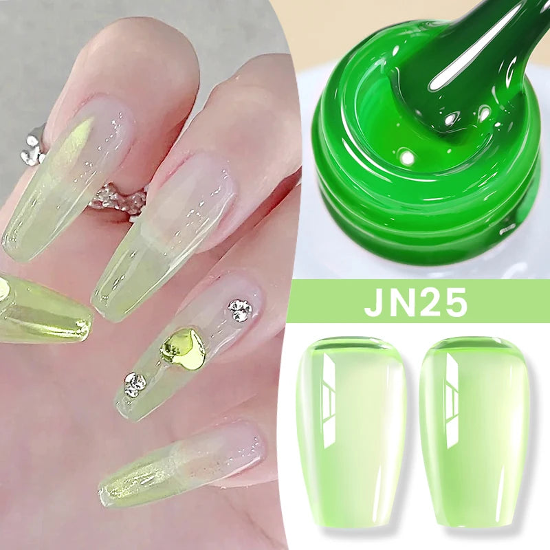 10Ml Milky Jelly White Gel Nail Polish Jelly Nude Color Long Lasting Full Cover Soak off UV LED Gel Varnish Manicure