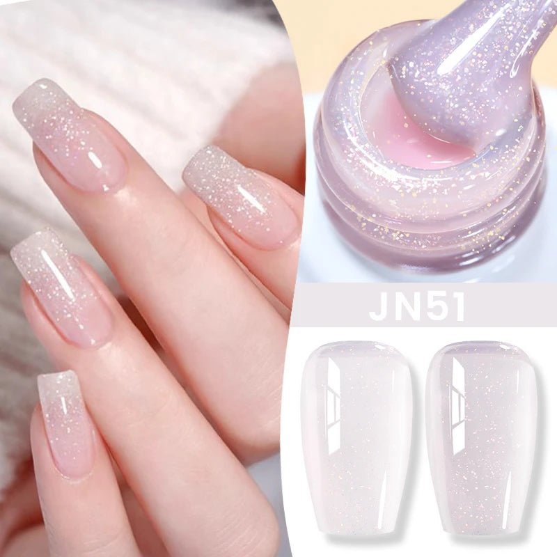 10Ml Milky Jelly White Gel Nail Polish Jelly Nude Color Long Lasting Full Cover Soak off UV LED Gel Varnish Manicure