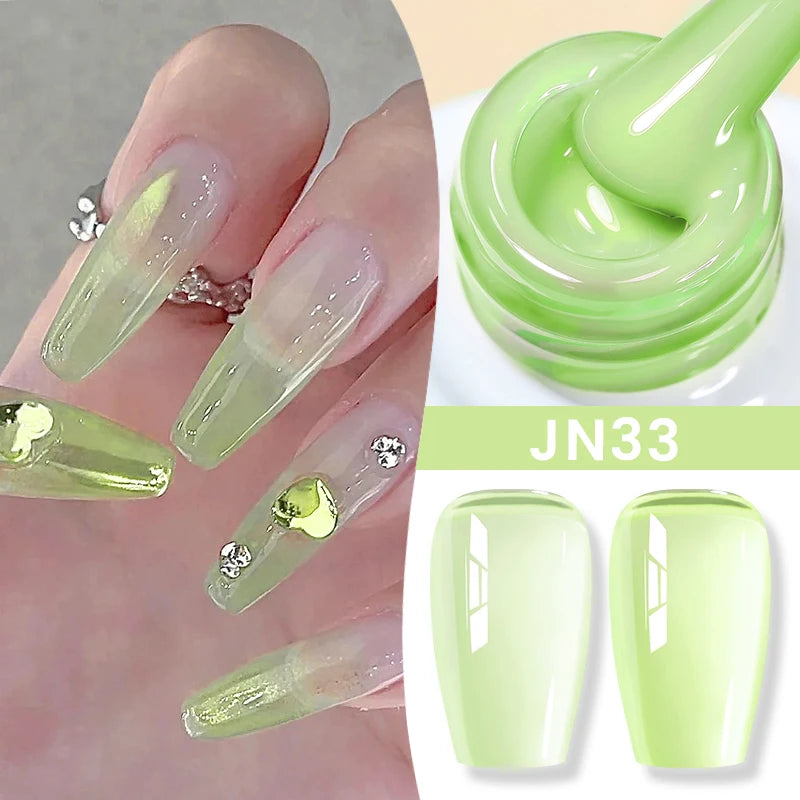 10Ml Milky Jelly White Gel Nail Polish Jelly Nude Color Long Lasting Full Cover Soak off UV LED Gel Varnish Manicure