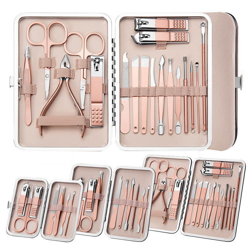 Professional Scissors Nail Clippers Set Ear Spoon skin Pliers Nail Cutting Pliers Pedicure Nail Groove Trimmers
