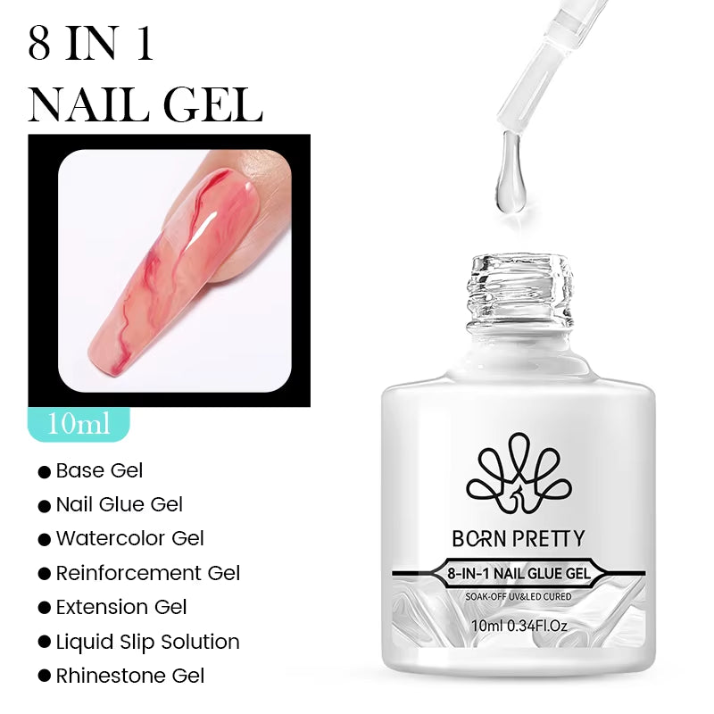 10Ml Milky Jelly White Gel Nail Polish Jelly Nude Color Long Lasting Full Cover Soak off UV LED Gel Varnish Manicure