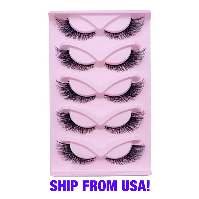 5 Pairs Lashes Eyelashes Extension Cluster, Faux Mink Long Full Look Eye Bottom