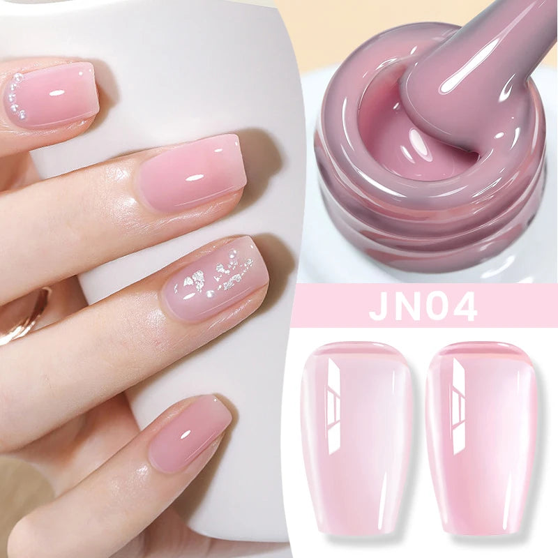 10Ml Milky Jelly White Gel Nail Polish Jelly Nude Color Long Lasting Full Cover Soak off UV LED Gel Varnish Manicure