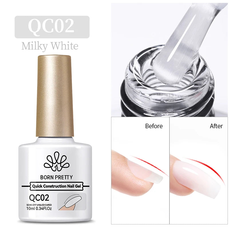 10Ml Milky Jelly White Gel Nail Polish Jelly Nude Color Long Lasting Full Cover Soak off UV LED Gel Varnish Manicure