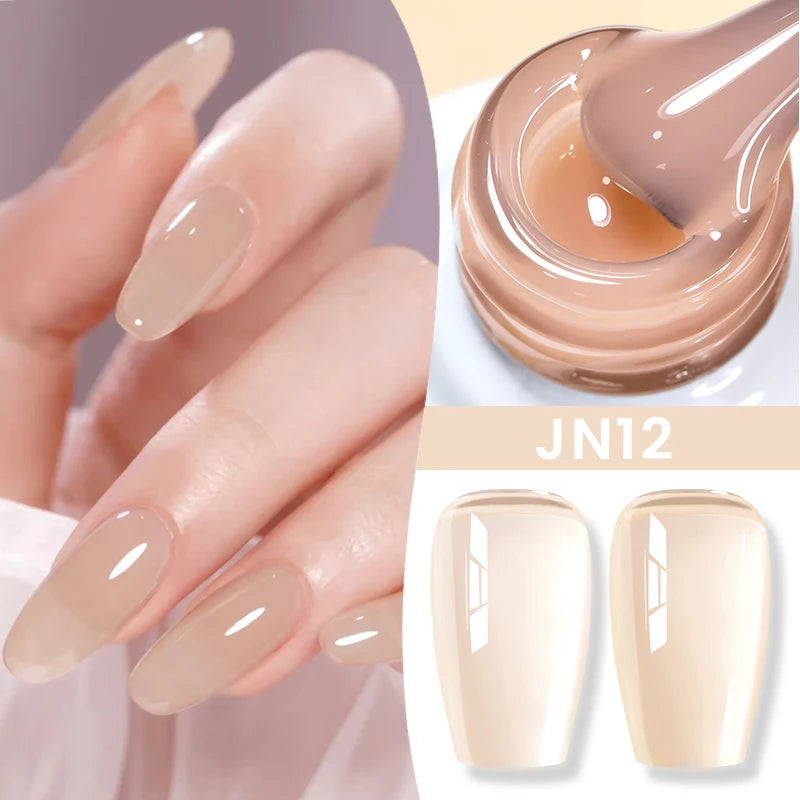 10Ml Milky Jelly White Gel Nail Polish Jelly Nude Color Long Lasting Full Cover Soak off UV LED Gel Varnish Manicure