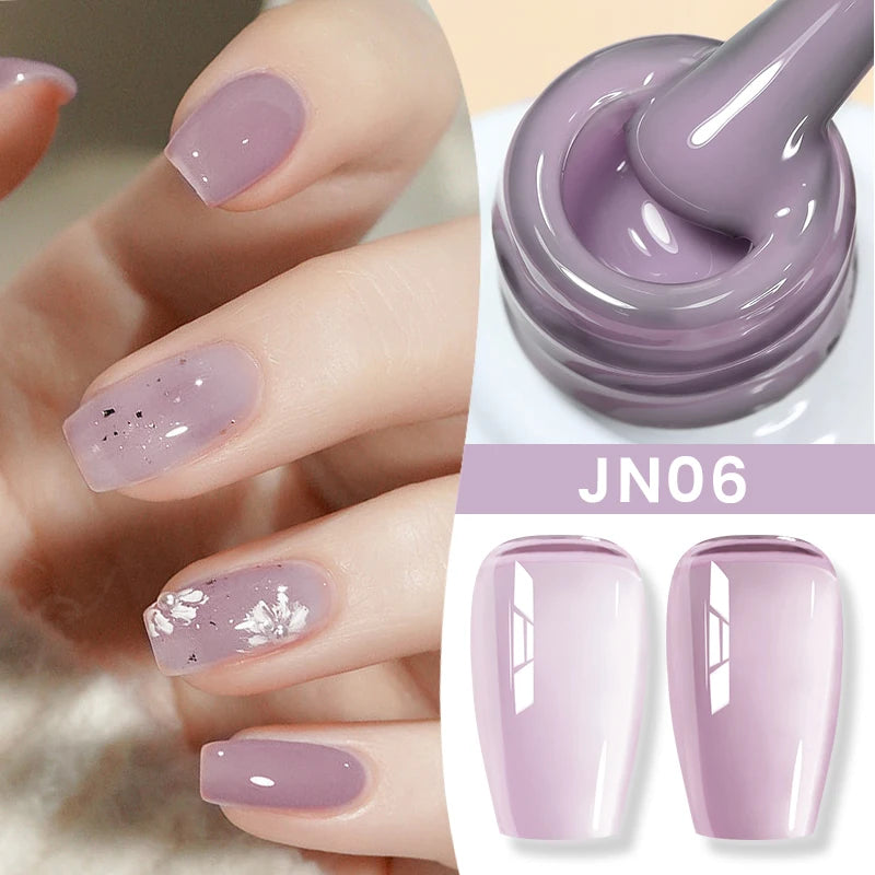 10Ml Milky Jelly White Gel Nail Polish Jelly Nude Color Long Lasting Full Cover Soak off UV LED Gel Varnish Manicure