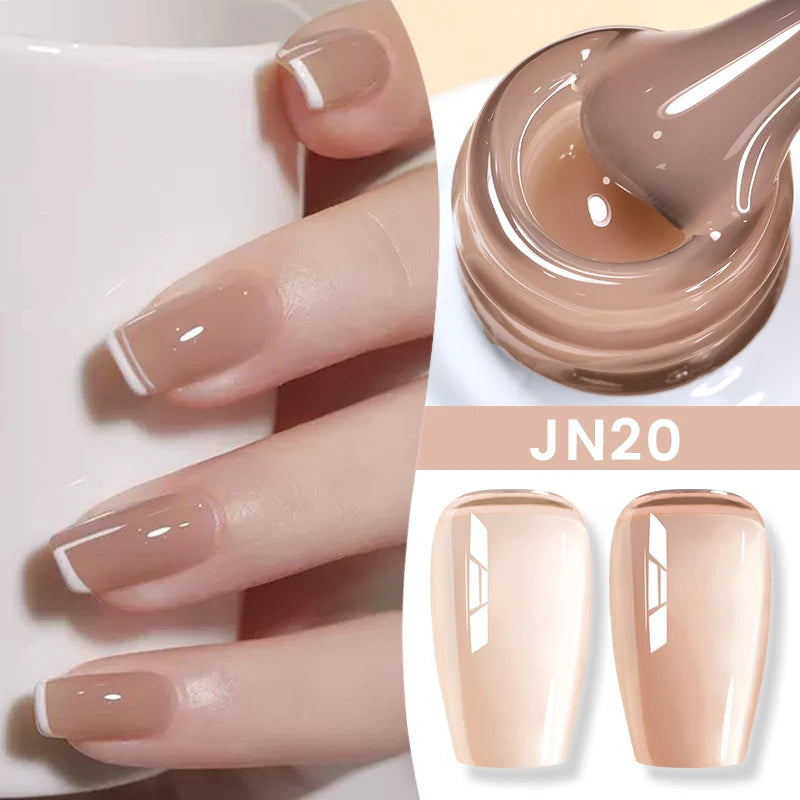 10Ml Milky Jelly White Gel Nail Polish Jelly Nude Color Long Lasting Full Cover Soak off UV LED Gel Varnish Manicure
