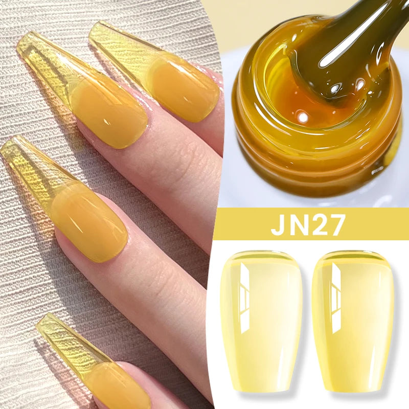 10Ml Milky Jelly White Gel Nail Polish Jelly Nude Color Long Lasting Full Cover Soak off UV LED Gel Varnish Manicure