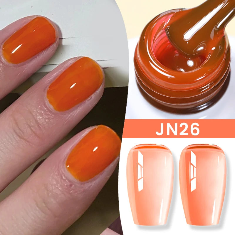 10Ml Milky Jelly White Gel Nail Polish Jelly Nude Color Long Lasting Full Cover Soak off UV LED Gel Varnish Manicure