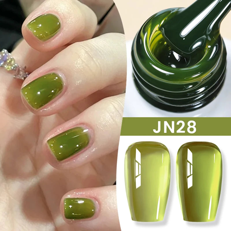 10Ml Milky Jelly White Gel Nail Polish Jelly Nude Color Long Lasting Full Cover Soak off UV LED Gel Varnish Manicure