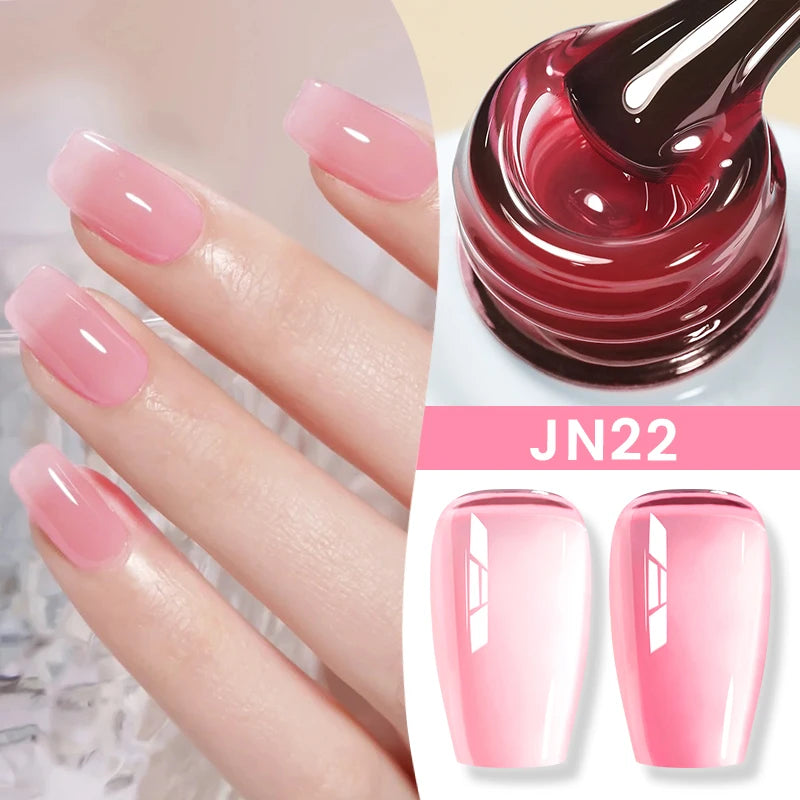 10Ml Milky Jelly White Gel Nail Polish Jelly Nude Color Long Lasting Full Cover Soak off UV LED Gel Varnish Manicure