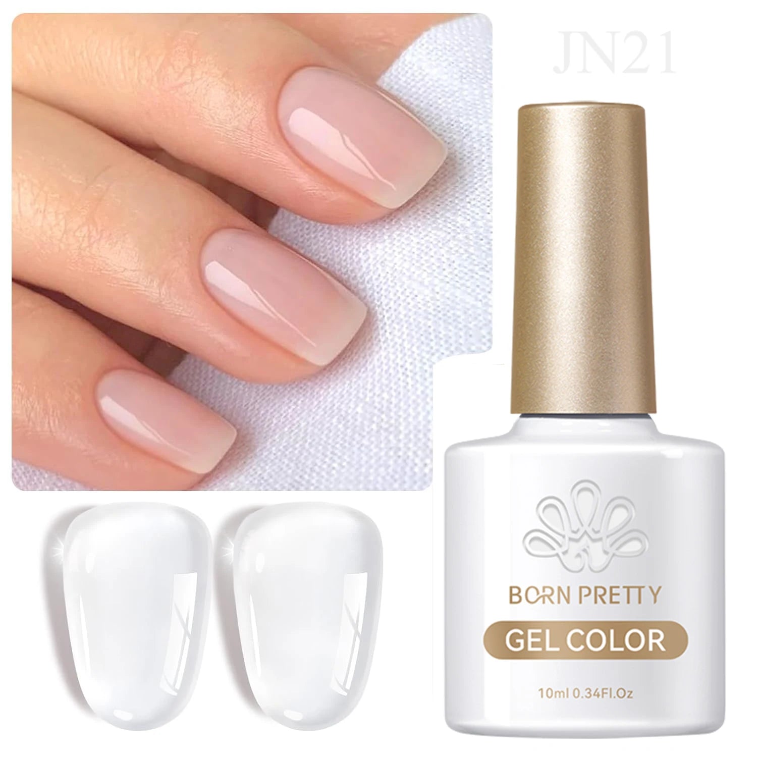 10Ml Milky Jelly White Gel Nail Polish Jelly Nude Color Long Lasting Full Cover Soak off UV LED Gel Varnish Manicure