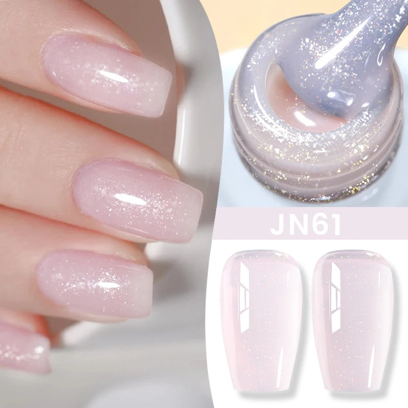 10Ml Milky Jelly White Gel Nail Polish Jelly Nude Color Long Lasting Full Cover Soak off UV LED Gel Varnish Manicure