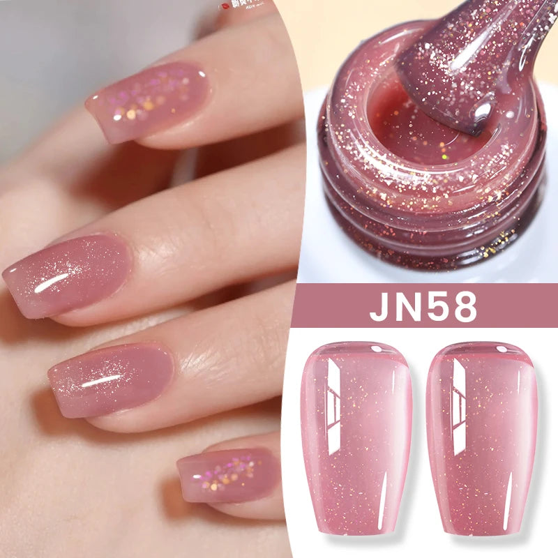 10Ml Milky Jelly White Gel Nail Polish Jelly Nude Color Long Lasting Full Cover Soak off UV LED Gel Varnish Manicure
