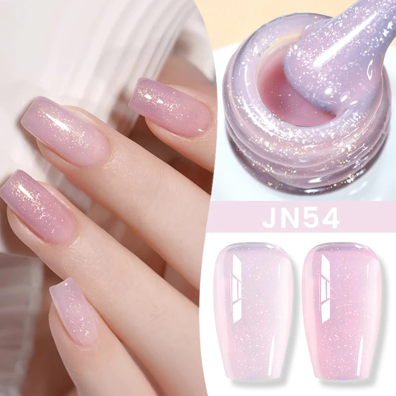 10Ml Milky Jelly White Gel Nail Polish Jelly Nude Color Long Lasting Full Cover Soak off UV LED Gel Varnish Manicure