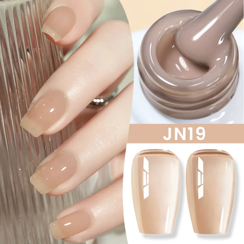 10Ml Milky Jelly White Gel Nail Polish Jelly Nude Color Long Lasting Full Cover Soak off UV LED Gel Varnish Manicure