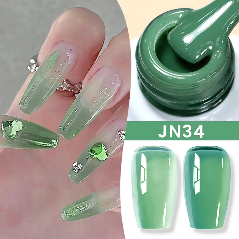 10Ml Milky Jelly White Gel Nail Polish Jelly Nude Color Long Lasting Full Cover Soak off UV LED Gel Varnish Manicure