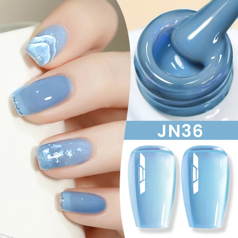 10Ml Milky Jelly White Gel Nail Polish Jelly Nude Color Long Lasting Full Cover Soak off UV LED Gel Varnish Manicure