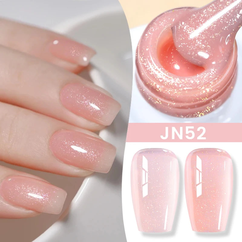 10Ml Milky Jelly White Gel Nail Polish Jelly Nude Color Long Lasting Full Cover Soak off UV LED Gel Varnish Manicure