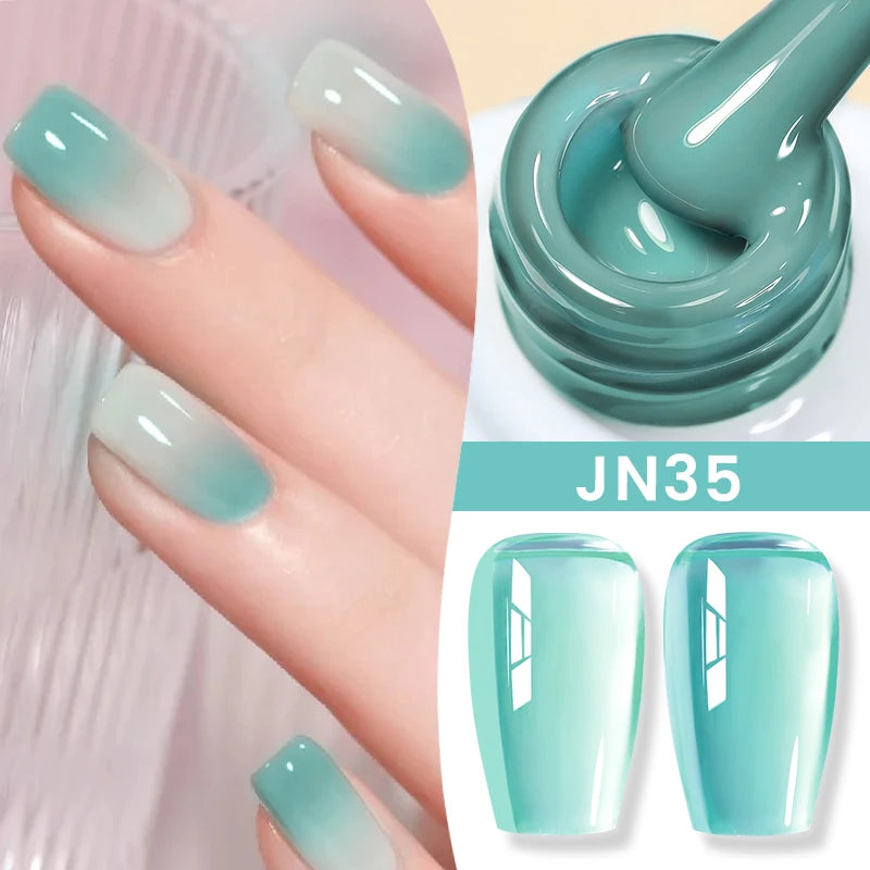 10Ml Milky Jelly White Gel Nail Polish Jelly Nude Color Long Lasting Full Cover Soak off UV LED Gel Varnish Manicure