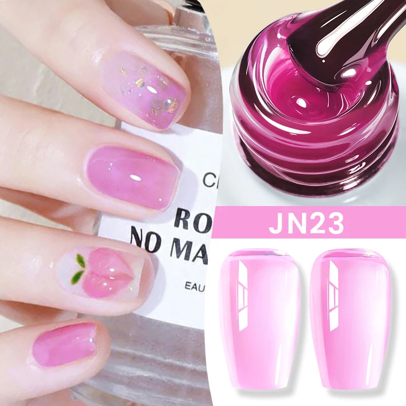 10Ml Milky Jelly White Gel Nail Polish Jelly Nude Color Long Lasting Full Cover Soak off UV LED Gel Varnish Manicure