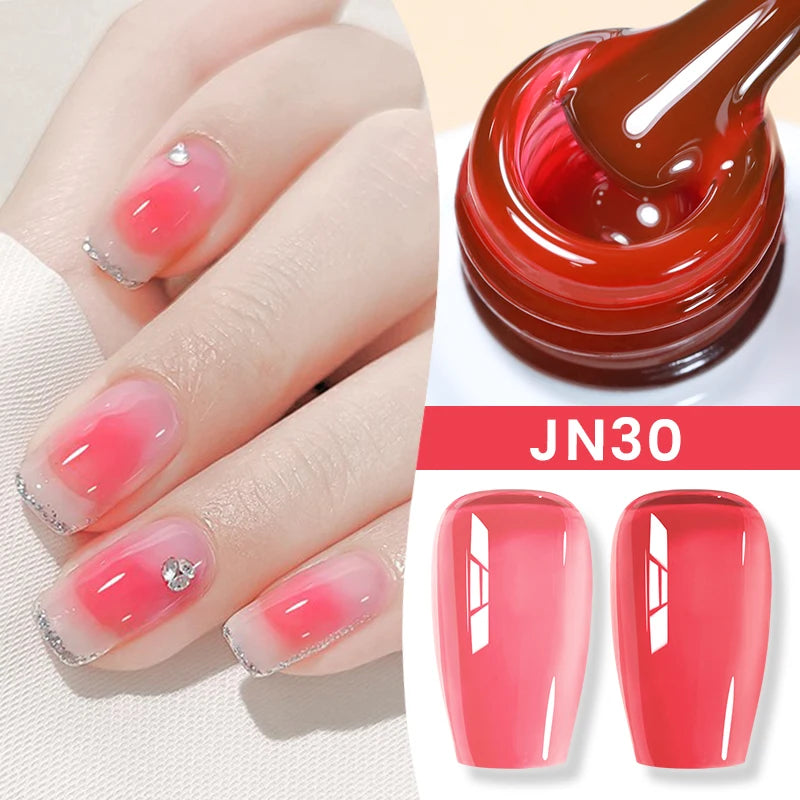 10Ml Milky Jelly White Gel Nail Polish Jelly Nude Color Long Lasting Full Cover Soak off UV LED Gel Varnish Manicure